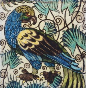 Tile with bird design